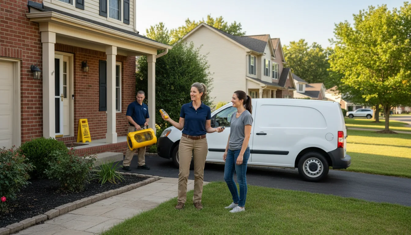 Residential water damage restoration in Emeigh, PA